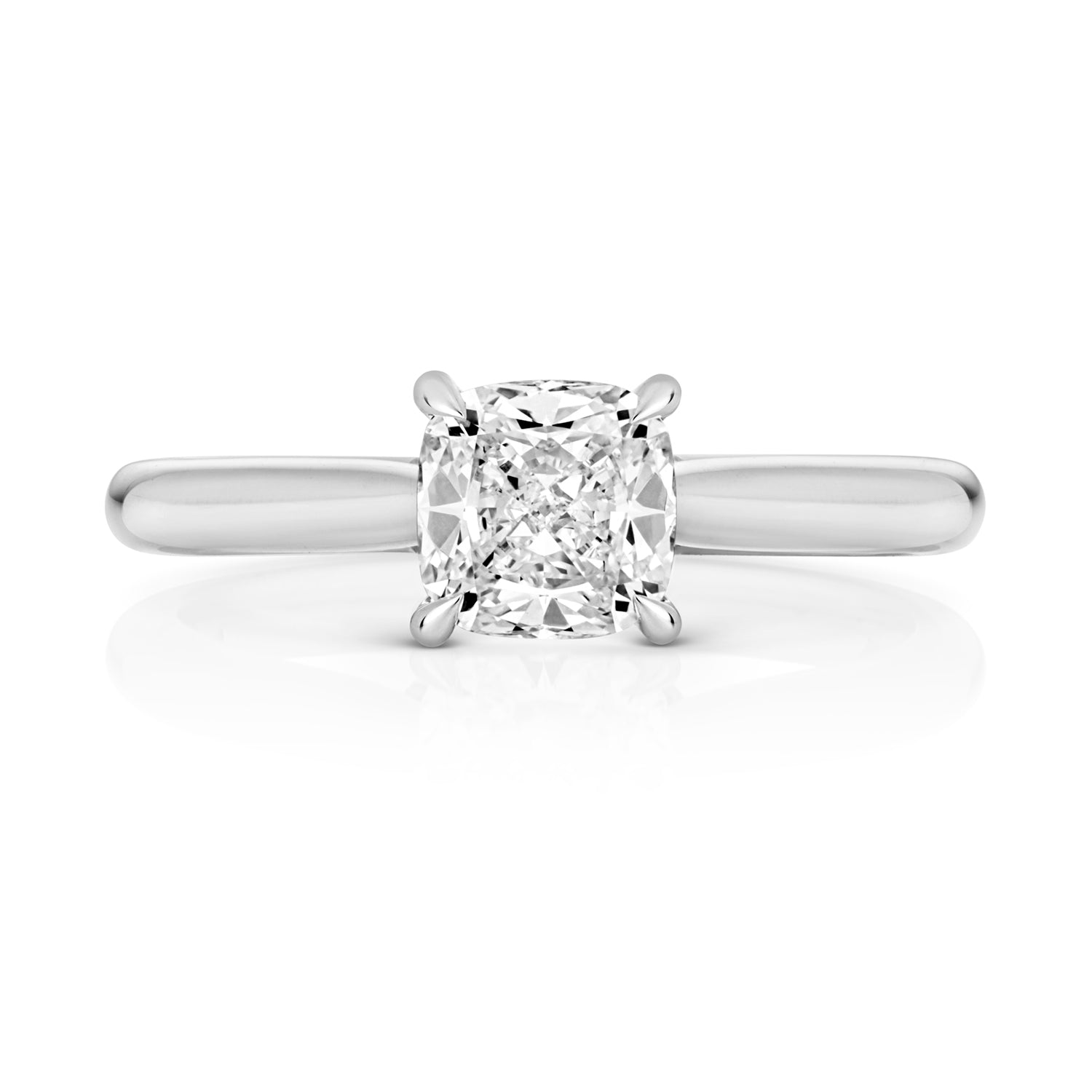 Mae 1.00ct Cushion Lab Grown Diamond Engagement Ring - 18k White Gold