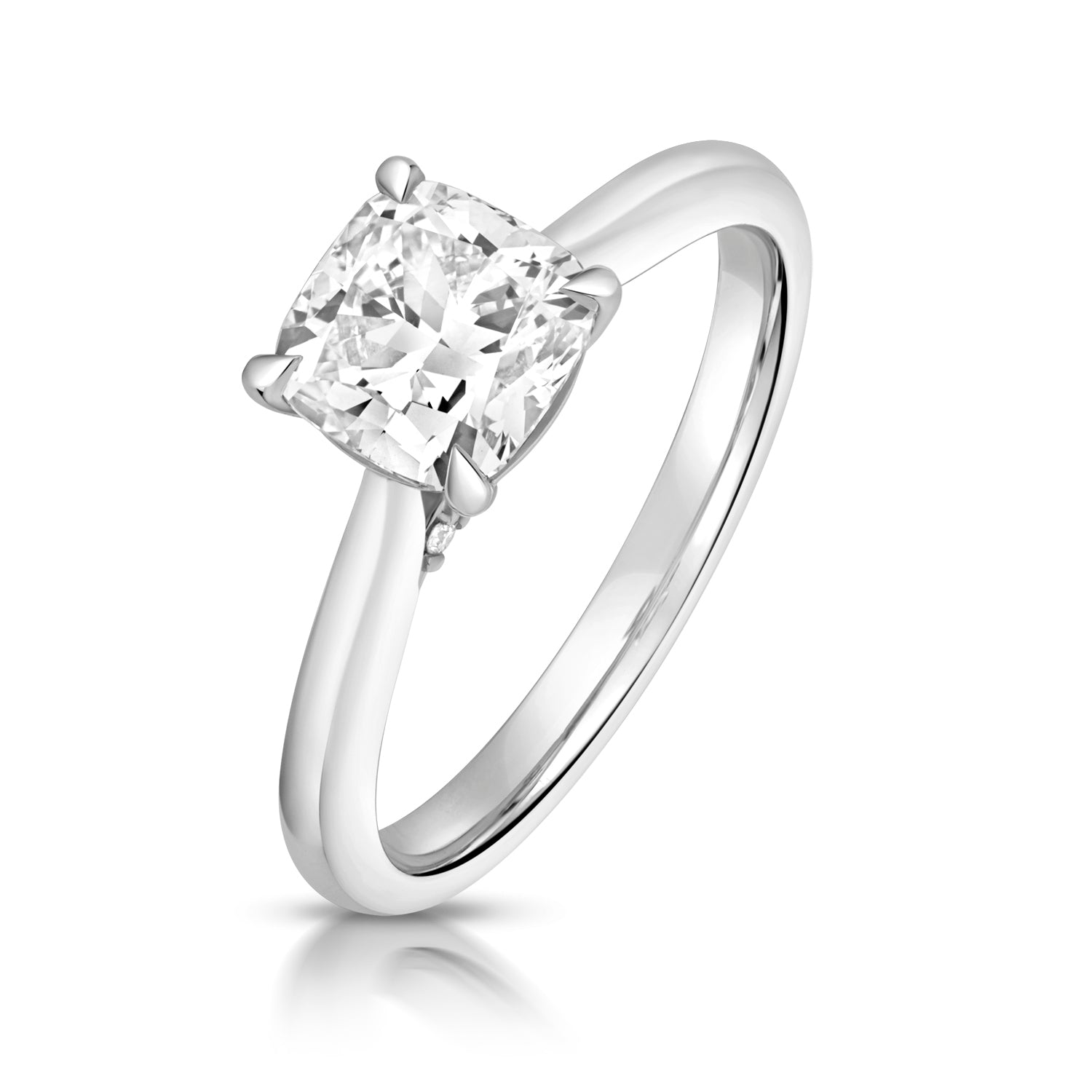 Mae 1.50ct Cushion Lab Grown Diamond Engagement Ring - 18k White Gold