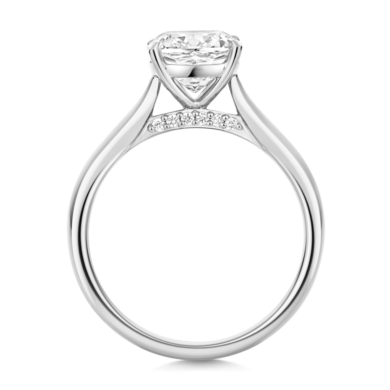 Mae 2.00ct Cushion Lab Grown Diamond Engagement Ring - 18k White Gold